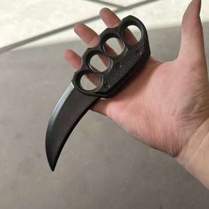 Poings américains en PVC-acier, conception de défense à 4 doigts, boucle de main portable, extérieur - Product Image 4