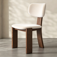 Chaise de salle à manger en bois massif |   Chaise de salle à manger avec dossier, style moderne du milieu du siècle |   Fauteuil d'appoint en bois haut de gamme de designer
