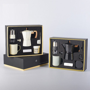 Juego de Cafetera Mocha Manual de 6 Piezas, Molinillo de Café Manual, Cafetera para Festivales, Juego de Regalo de Café Premium WNS-MKKT - Product Image 2