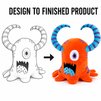 Peluche Monstre à un œil personnalisée, directement de l'usine, rembourrage en coton, tissu super doux - OEM/ODM pour marques à marque privée, commandes en gros