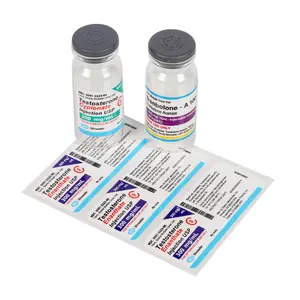 Individuelles kostenloses Design Testosteron-Injektion Bodybuilding 10 ml Steroid-Flaschen-Etiketten