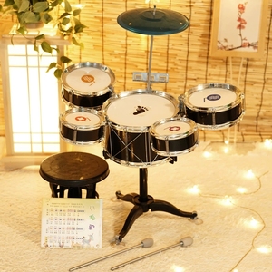 Wholesale Children Mini Jazz <b>Drum</b> Kit 5‑pcs Percussion Instrument Toy With Adjustable Stand For Kids Music Learning - Product Image 5