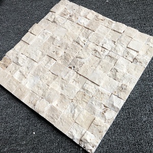 <span class=keywords><strong>Mosaico</strong></span> in <span class=keywords><strong>Pietra</strong></span> <span class=keywords><strong>Naturale</strong></span> di Marmo Travertino Stile Moderno per Bagno Hotel Parete TV Sfondo Mattoni Ingresso Bar - Product Image 3