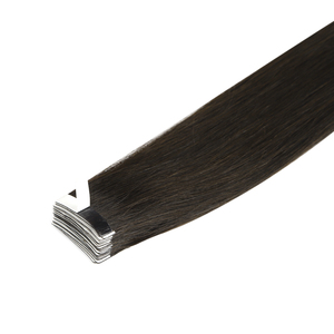 Extensiones de Cabello Humano Liso Europeo Teñido en Negro de 14 Pulgadas, Premium, con Cinta Adhesiva, Cabello Virgen Remy, para Salones de Lujo - Product Image 1