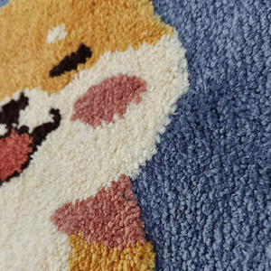 Alfombra de baño de felpa con diseño de Shiba Inu, rectangular, antideslizante, absorbente de agua, con dibujos animados, para uso en el baño del hogar - Product Image 4