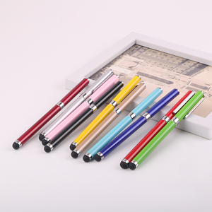 Penjualan laris 2025 multi-fungsi Stylus layar sentuh lembut pena 2 in 1 dengan Logo kustom pena logam - Product Image 1