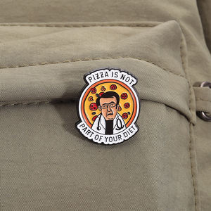 Drôle régime émail broche dessin animé Pizza docteur broche <span class=keywords><strong>humour</strong></span> Badge bijoux cadeau pour sac à dos vêtements amis en gros - Product Image 3