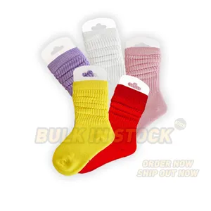 Дети с голенищем «гармошкой», носки удлиненные Детские хлопковые носки Новые цвета с голенищем «гармошкой», носки для малышей