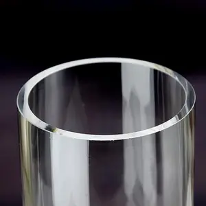 Passen Sie hochwertige einfache Zylinder glasvase Haupt dekoration Glasvase verdickte Klarglas vase an