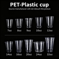 Nouvelle arrivée 12oz 16oz 20oz 24oz gobelets en plastique transparent pour boisson froide avec couvercles pour café et magasin de jus de fruits