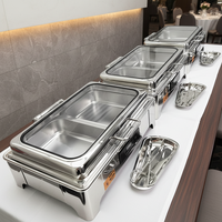Gewerbliche Hotel- & Restaurant-Edelstahl-Buffet-Warmhaltebehälter & Chafing Dish Kochausrüstung