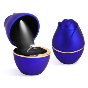 Manufacturer Wholesale High-end Spray Painted LED Lamp Jewelry <b>Box</b>, <b>Ring</b> Pendant <b>Box</b> - Product Image 1