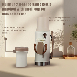 Termo de Acero Inoxidable de Doble Pared con Aislamiento al Vacío para Yerba <span class=keywords><strong>Mate</strong></span>, 1000 ml, Asa Resistente, Retención de Calor/Frío de 6 a 12 Horas - Product Image 2
