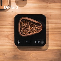 Báscula Digital para Preparación de Café DiFluid Microbalance Ti Precision, Color Negro, con Temporizador y Seguimiento por Aplicación Inteligente