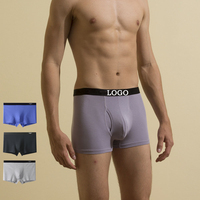 Boxer pour homme 95% coton 5% Spandex, sous-vêtement multicolore à taille élastique