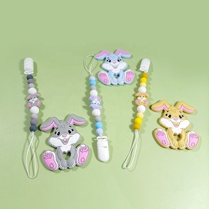 Clip de cadena de chupete de silicona sin BPA, juguete de dentición para bebé, soporte de chupete de fruta bonita, Clip de mordedor de silicona ficticio - Product Image 6