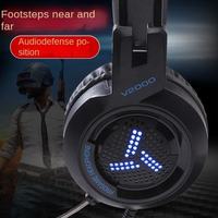Casque de jeu filaire circum-auriculaire avec haut-parleur dynamique, réduction active du bruit, design exclusif, amplification des basses, contrôle tactile, lumineux, AAC