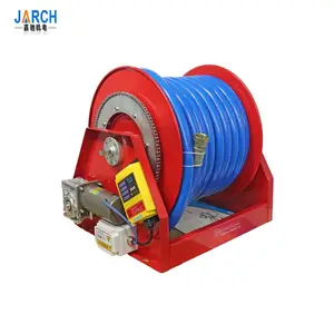 Automatic motorized hose reel electric extension cable drum reel roller with automatic switch control