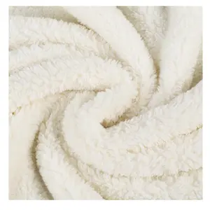 Double-sided Comfortable Cotton-wool Fleece fabric 100% Polyester Fabric for Blanket
