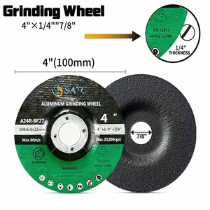 Meule à tronçonner à centre dégoulinant SATC 4 x 1/4 x 7/8 po T27 – Haute efficacité pour le meulage de l'aluminium - Product Image 2