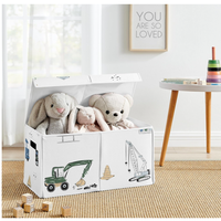 Boîte de rangement pour jouets, bac de rangement pliable pour vêtements, organisateur avec couvercle, organisateur de vêtements pour enfants, pour jouets et peluches