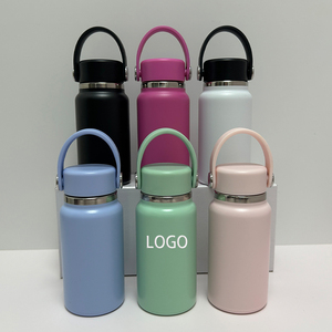 Wholesale 6.7oz/200ml Kids <b>Mini</b> Insulated Stainless Steel Water <b>Bottle</b> with Handle Lid - Ready to Ship Custom Logo - Product Image 1