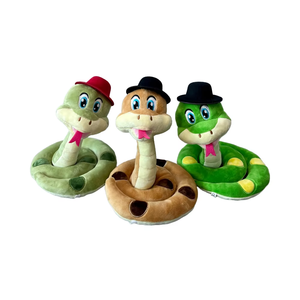 Home Decor <strong>Snake</strong> <strong>Plush</strong> Toy <strong>with</strong> <strong>Hat</strong> PP Cotton Stuffed Animal Toy for Home Decoration - Product Image 1