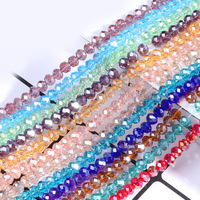 Perles de Verre à Facettes Rondelles de Cristal Hotselling, Perles Pneu 1/2/3/4/6/8/10/12mm à Prix Usine Abordable pour la Fabrication de Bijoux