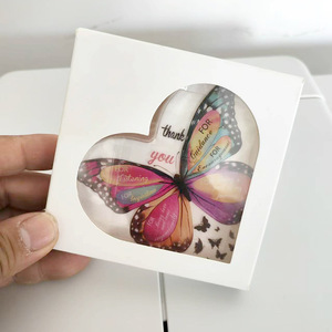 งานฝีมือคริสตัลรูปหัวใจทำจากอะคริลิคโปร่งใสพร้อมของขวัญวันแม่แบบข้ามพรมแดนสำหรับเป็นของที่ระลึกรูปผีเสื้อ - Product Image 4