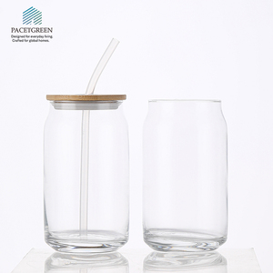 4個入りガラス製タンブラーセット、竹製蓋とガラス製ストロー付き |   再利用可能なアイスコーヒーカップ（冷たい飲み物用） - Product Image 5