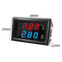 DC0-100V 10A LED voltmètre numérique ampèremètre voiture tension courant mètre Volt détecteur testeur moniteur panneau plastique 22mm batterie