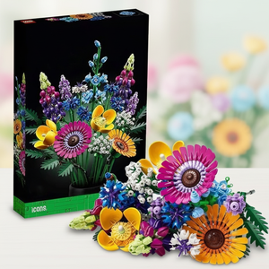 Rich Golden Orchid Moonlight Princess Blooming Flowers Children Educational ABS <b>Plastic</b> Building <b>Blocks</b> - Product Image 2