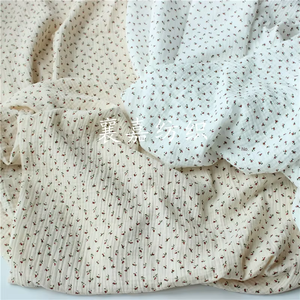 <span class=keywords><strong>Double</strong></span> <span class=keywords><strong>gaze</strong></span> froissée 100% coton antibactérien, fil peigné léger et respirant, imprimé cœurs, accessoires de robe - Product Image 1