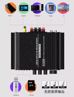 Papan Amplifier Subwoofer 4.1 gigi biru, pemutar Audio SD USB Lossless HiFi dekoder koaksial Radio FM 5.0 Saluran