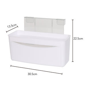 Cestino portaoggetti in plastica bianca <span class=keywords><strong>da</strong></span> appendere Organizer salvaspazio portaoggetti per la casa <span class=keywords><strong>piccolo</strong></span> cesto appeso - Product Image 3