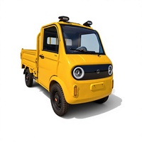 Maiba Nouveau Véhicule Utilitaire Électrique Robuste à Cabine Fermée 4 Roues, Mini Camionnette à Plateau Ouvert, Charge Lourde, Phares de Toit, Véhicule Électrique à Basse Vitesse, Autonomie <100km