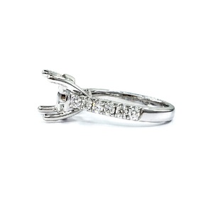 Proveedor de Hong Kong, joyería, gran oferta, oro blanco de alta calidad, Diamante Real, corte brillante, boda clásica, anillo de montaje semi para - Product Image 3