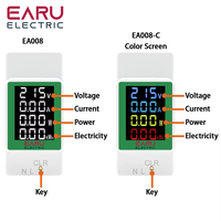 Numérique AC 100A Tension Courant kWh Moniteur d'énergie électrique Compteur VOLT AMP Voltmètre Aampèremètre Wattmètre Din Rail EAEM-008