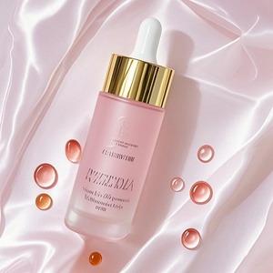 Botella de Vidrio Delgada y Elegante de 30 ml para Aceites Esenciales, con Gotero, Color Rosa Degradado Esmerilado, para Envasado de Productos de Cuidado de la Piel - Product Image 1