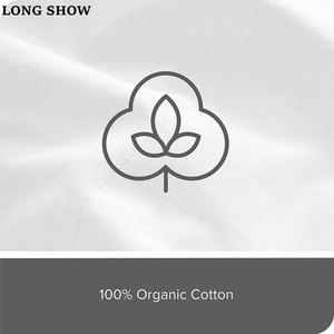 Vente en gros usine – Tissu uni en satin <span class=keywords><strong>blanc</strong></span> peigné 100 % coton, certifié OEKO-TEX, 250T/300T fils, pour literie - Product Image 3