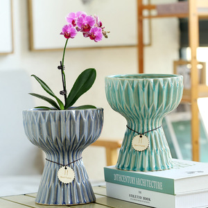 Nouveau modèle exclusif transfrontalier, grand vase à fleurs respirant et résistant à la corrosion, pour plantes vertes à tronc haut - Product Image 1