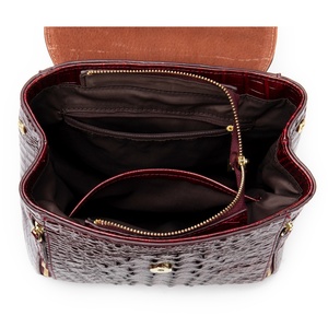 Women Boshiho Crocodile Leather Backpack Soccer Boot Bag School College Book Bag Purse for Women - Product Image 2