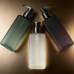 Bouteilles de shampoing, après-shampoing, <span class=keywords><strong>gel</strong></span> <span class=keywords><strong>douche</strong></span> et lotion écologiques et biodégradables, 500 ml, rechargeables, carrées, couleur personnalisée, pompe en plastique pour cheveux - Product Image 4