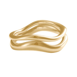 Ensemble de bagues empilables en or 14 carats, cadeaux, bagues tendance, sans ternissement, étanches, bagues en or véritable, bagues de fiançailles en or véritable - Product Image 1