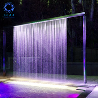 Ensemble complet d'équipements de haute qualité pour rideau d'eau de pluie, rideau d'eau de piscine, cascade en acier inoxydable 110V-380V