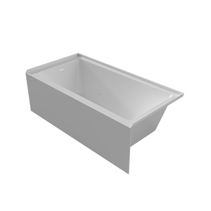 Bañera Acrílica de 60x36 Pulgadas con Frente de Protección, Drenaje Izquierdo y Derecho, Bañera Rectangular Blanca para Proyectos en América del Norte - Product Image 1