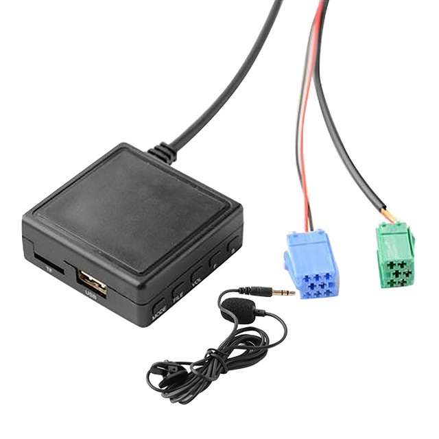 Car Blue Tooth Module 6 Pin AUX TF USB Adapter Wireless Radio Player Stereo Audio Module for Renault 2005-2011 Car Blue Tooth