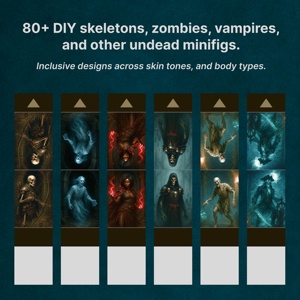 Miniaturas de Papel Imprimibles de Anime OEM ODM, 80 Piezas, Esqueletos, Zombis, Vampiros y Otros, Imprimibles para D&D 5E, Descarga Instantánea - Product Image 2