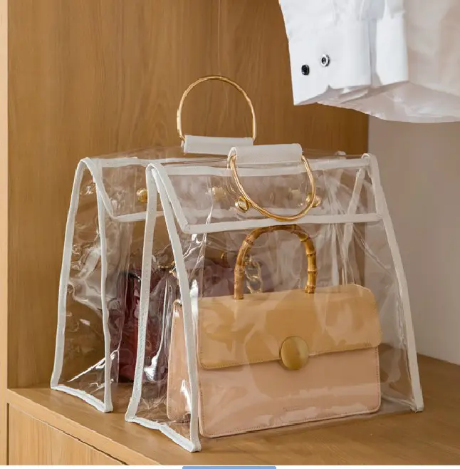 Прозрачная сумка для покупок из ПВХ, многоразовый виниловый пылесборник для сумки
