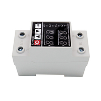 Relais ampère de protection monophasé 2P AC 230V avec interrupteur marche-arrêt Protection contre la tension réglable et le courant sous tension